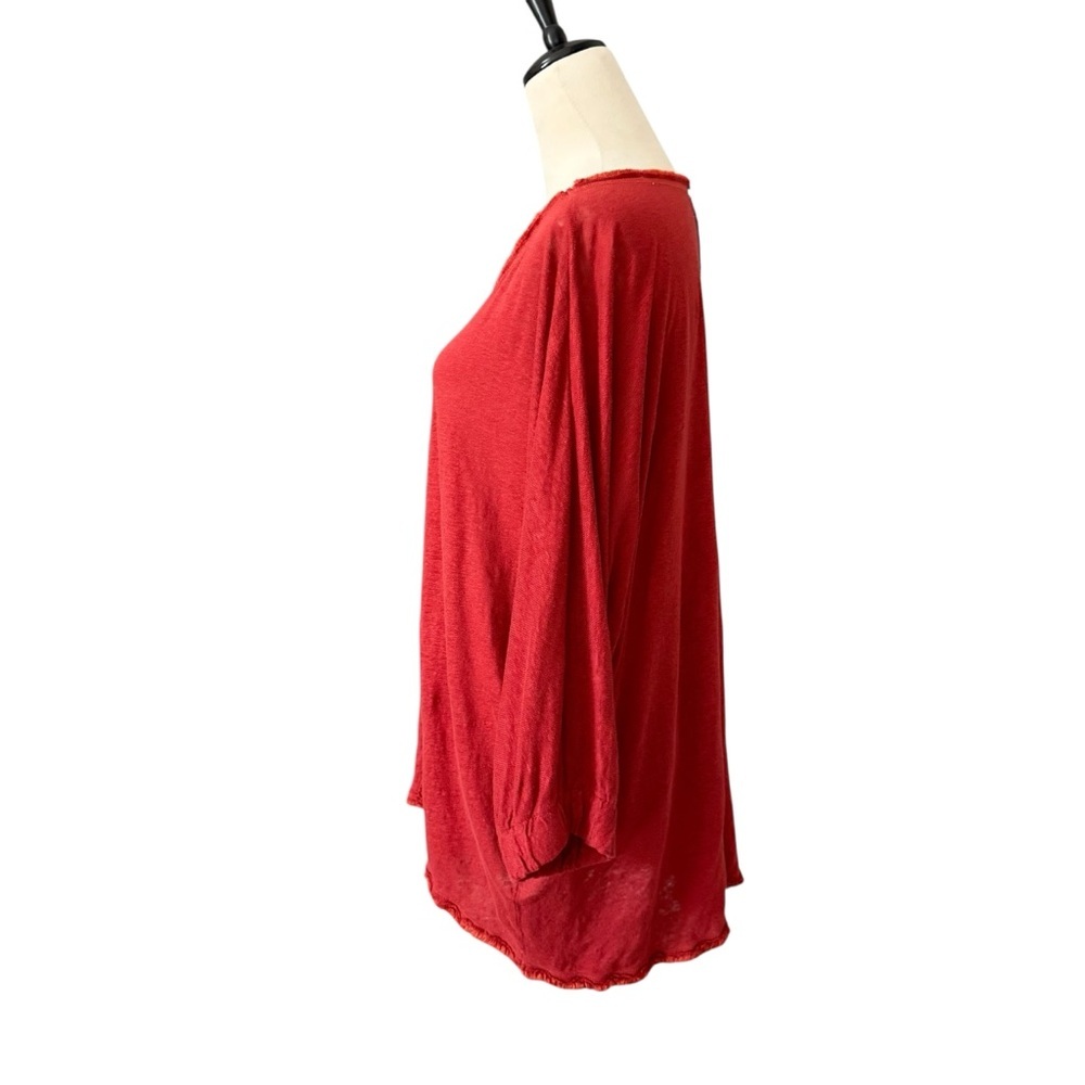 Sundance  Ariane 100% Linen Long Line Dolman Sleeve Tunic Top Size‎ Medium - Picture 3 of 11